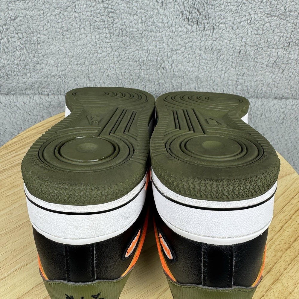 Nike Air Force 1 '07 LV8 Hoops Mens 8 Womens 9.5 Black Total Orange Halloween - Picture 10 of 13